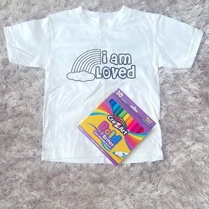 Coloring T-Shirt for kids I AM Loved size small (5)